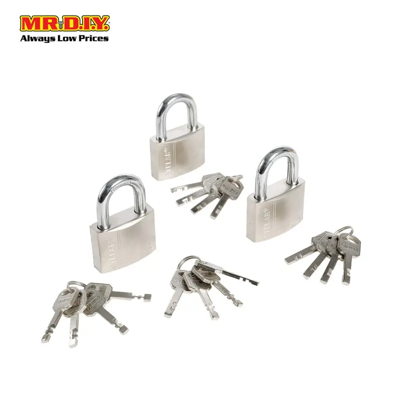 (Mr.Diy) Security Padlock 50Mm (3Pcs) Bh503 1
