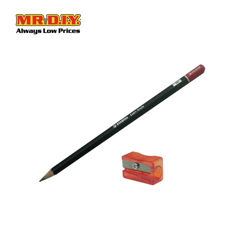 (Mr.Diy) Stabilo Exam Grade 2B Pencil With Sharpener Value Pack Set (8Pcs) 1