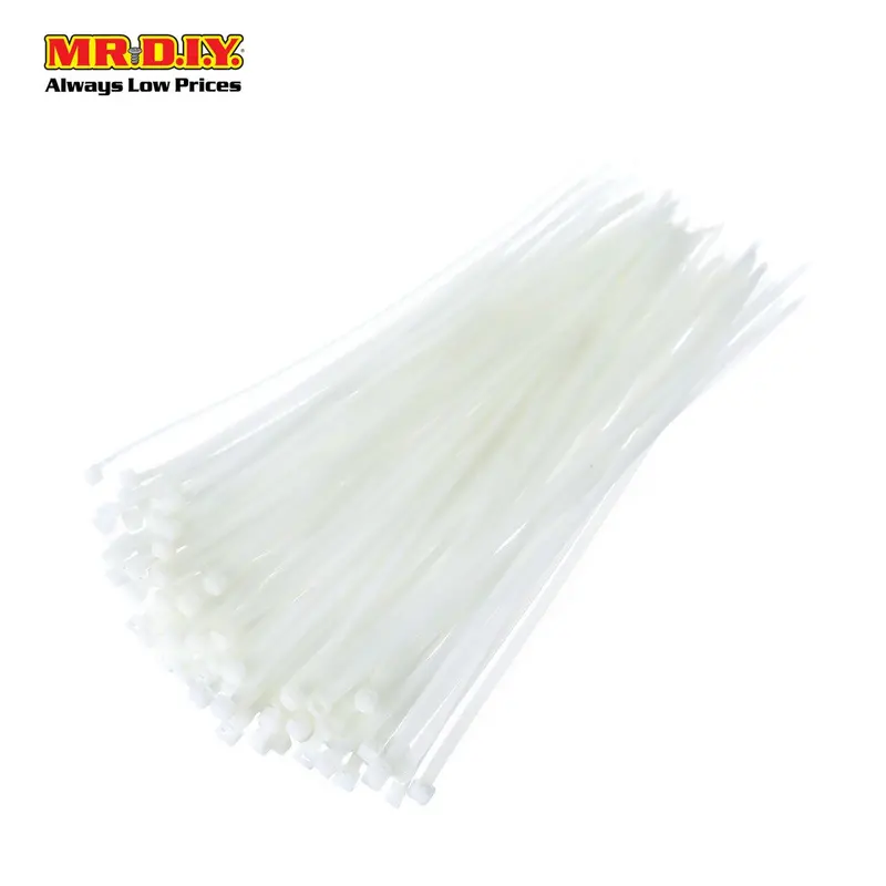 (Mr.Diy) White Cable Ties (5Mm X 30Cm) 100Pcs 1