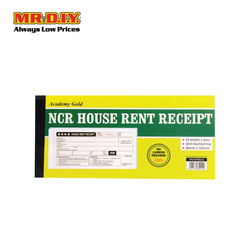 Ncr Rental Receipt Book (2Ply) 1