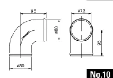 No.10 Cast Aluminum Elbow 90Deg 30R 80Mm - (12400010) 1