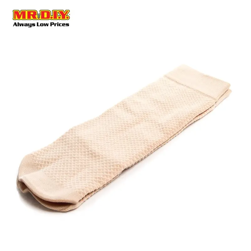 Nylon Elastane 20 Denier Short Socks Beige 1