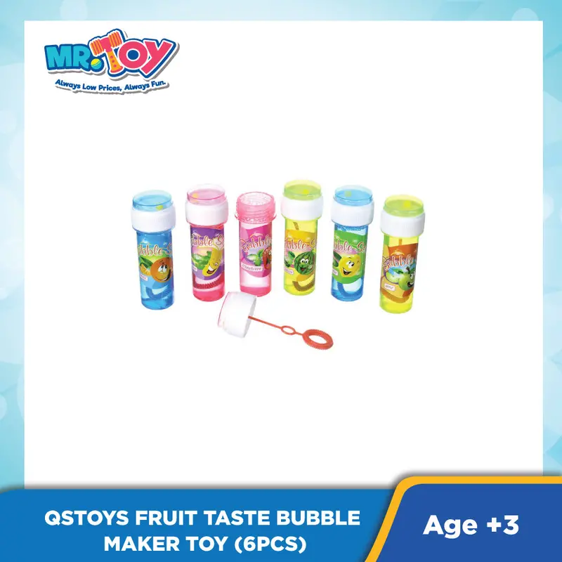 Qstoys Fruit Taste Bubble Maker Toy (6Pcs) 1
