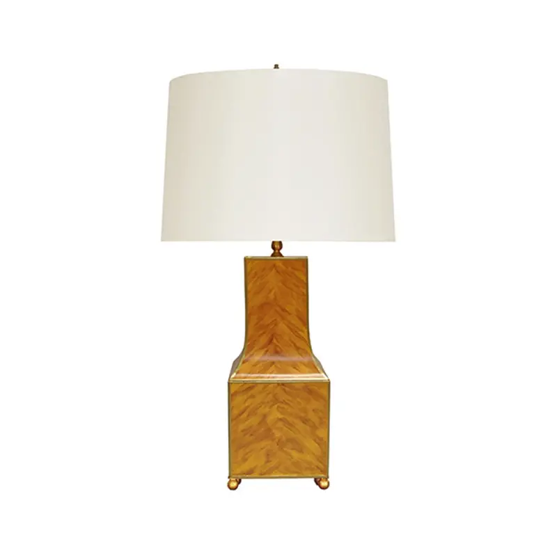 Renata Handpainted Pagoda Table Lamp W/White Linen Shade - Five Color Options 5