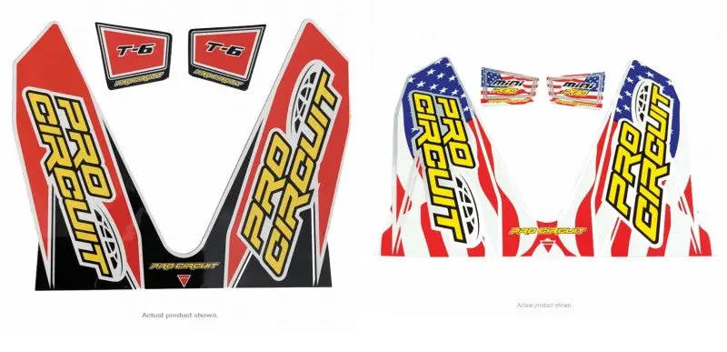 Replacement Pro Circuit T-6 Exhaust Can Wrap & End Cap Decals 1