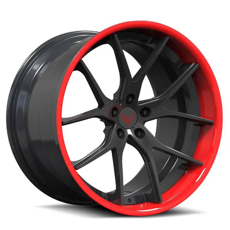 Sc-04 Custom Super Concave Gloss Red, Carbon Flash Wheels 1