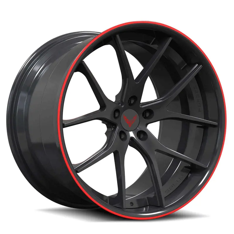 Sc-04 Custom Super Concave Gloss Red Trim, Carbon Flash Wheels 1