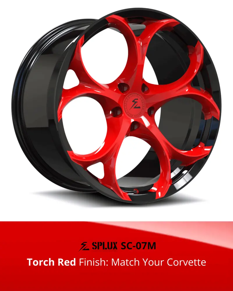 Sc-07M Corvette C8 Stingray/Z51 Torch Red 19X8.5 20X11, 20X9 21X12 4