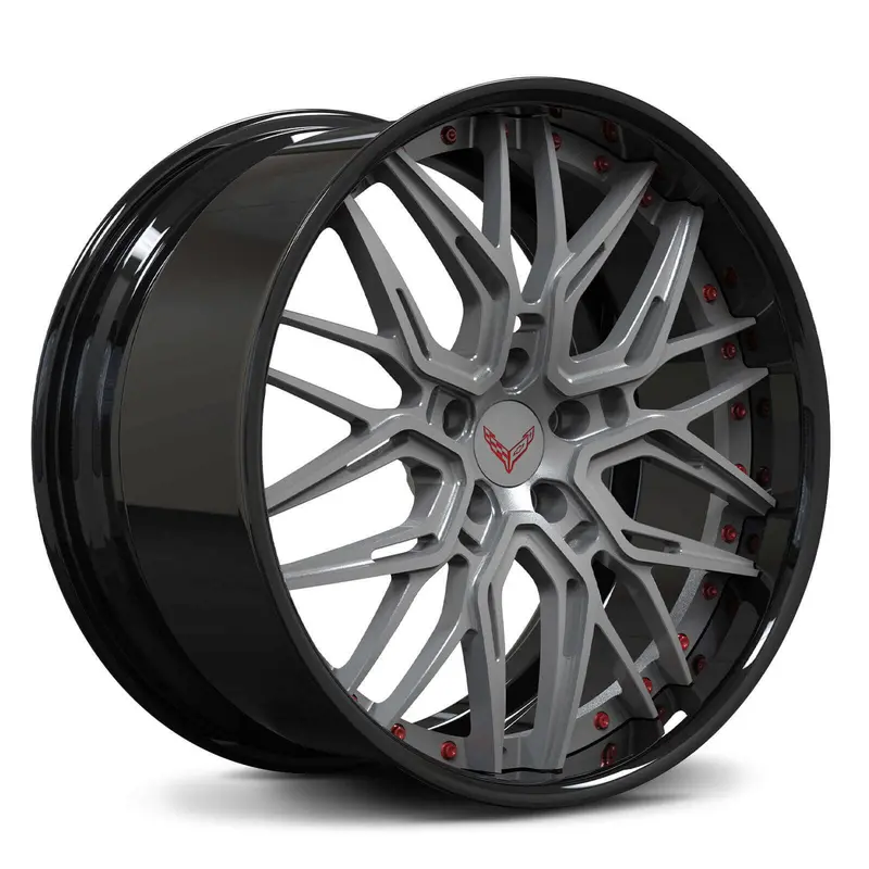 Sd-01 Custom Deep Dish Forged Corvette Gunmetal,Black Wheels 1