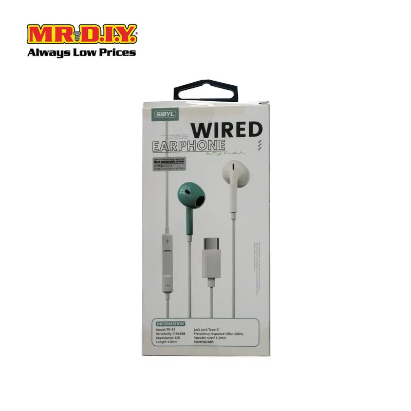 Sibly Wired Earphone Type-C Tr-51 (120Cm) 1
