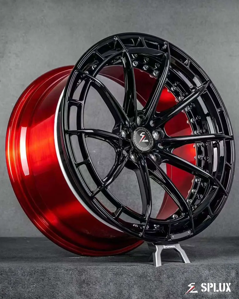 Sl-C07 2022-2025 Corvette C8 Z06/E-Ray Black&Red Deep Concave 20X10 21X13 1