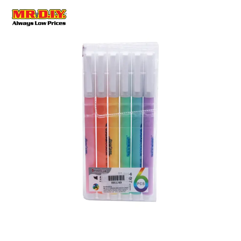 Styno Sugarcolor Highlighter Pack St-891-6 (6Pcs) 1