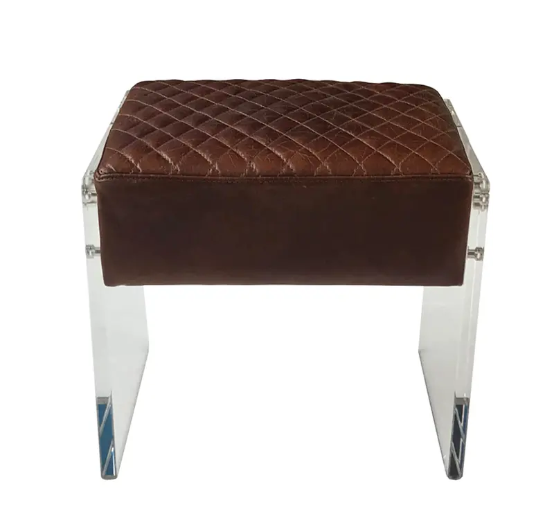 Swinderby Leather Foot Stool - Matthew Izzo Collection 1