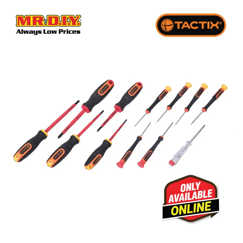 Tactix Insulated Screwdriver Set (12 Pieces) 1