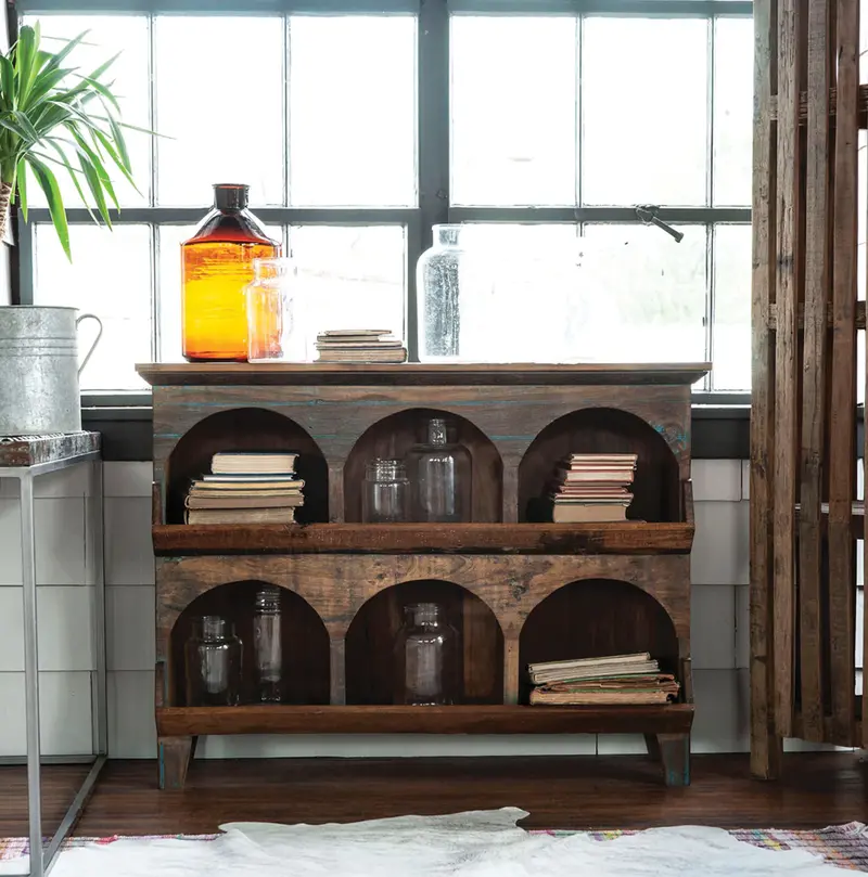 Timbers Cubby Reclaimed Wood Cabinet - Matthew Izzo Collection 1