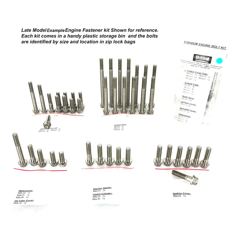 Titanium Engine Fastener Kits Kawasaki 1