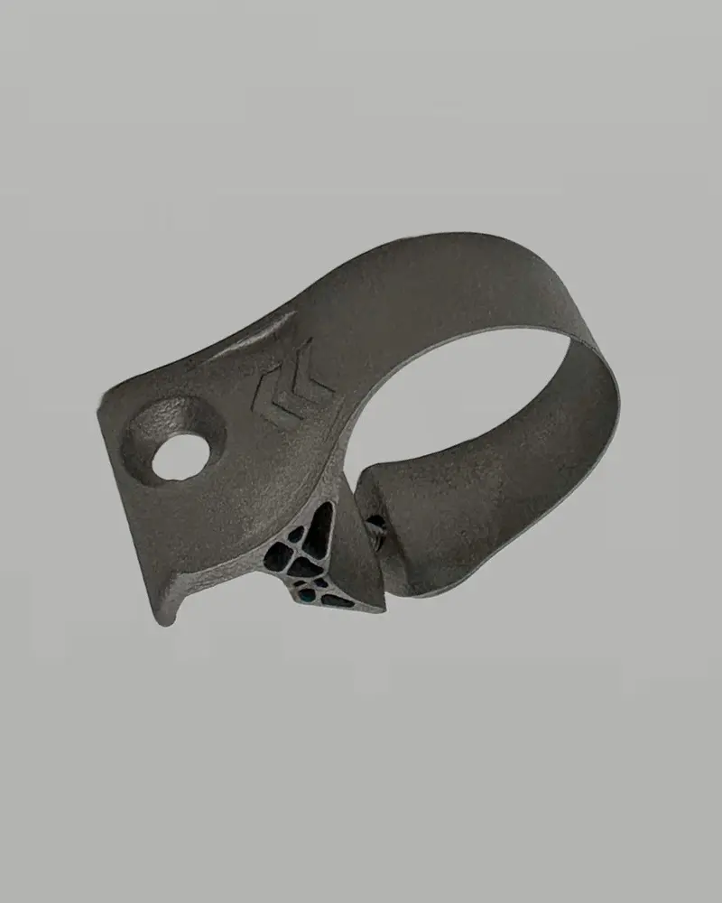 Titanium Front Derailleur Clamp - 3D Printed 1