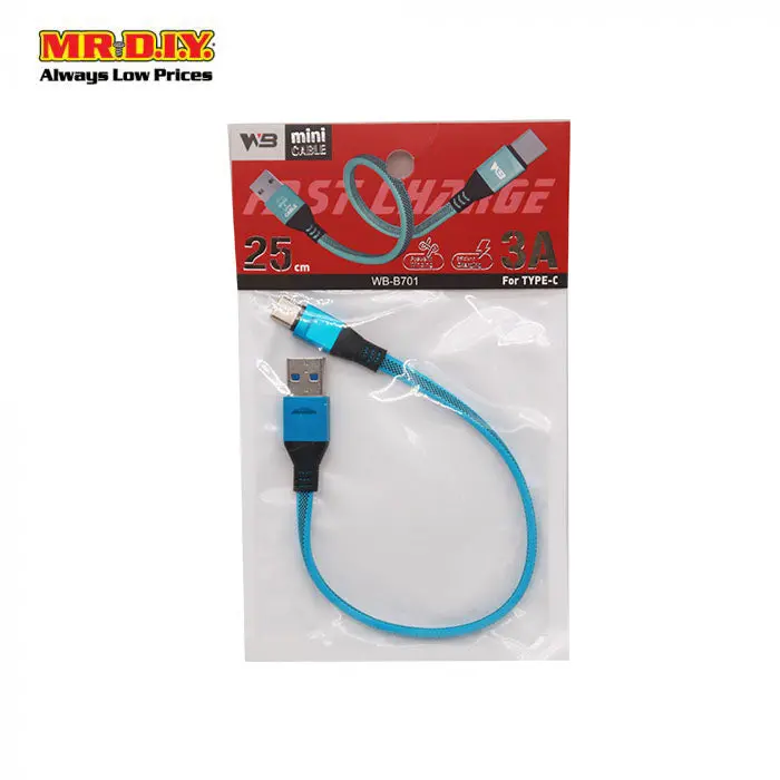 Usb Cable -Typec Wb-B701 25Cm 1