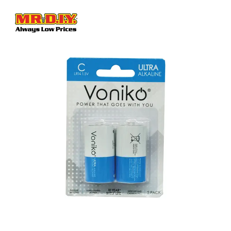 Voniko Alkaline Battery C Lr14 1.5V (2Pcs) 1