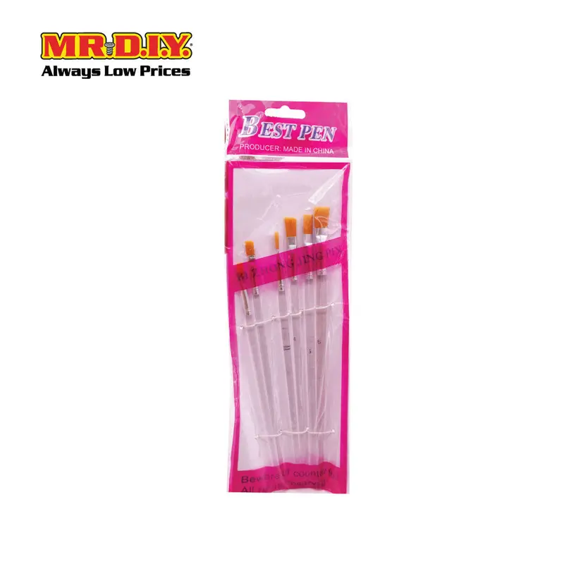 Water Colour Brush (Flat) (6 Pieces) 1