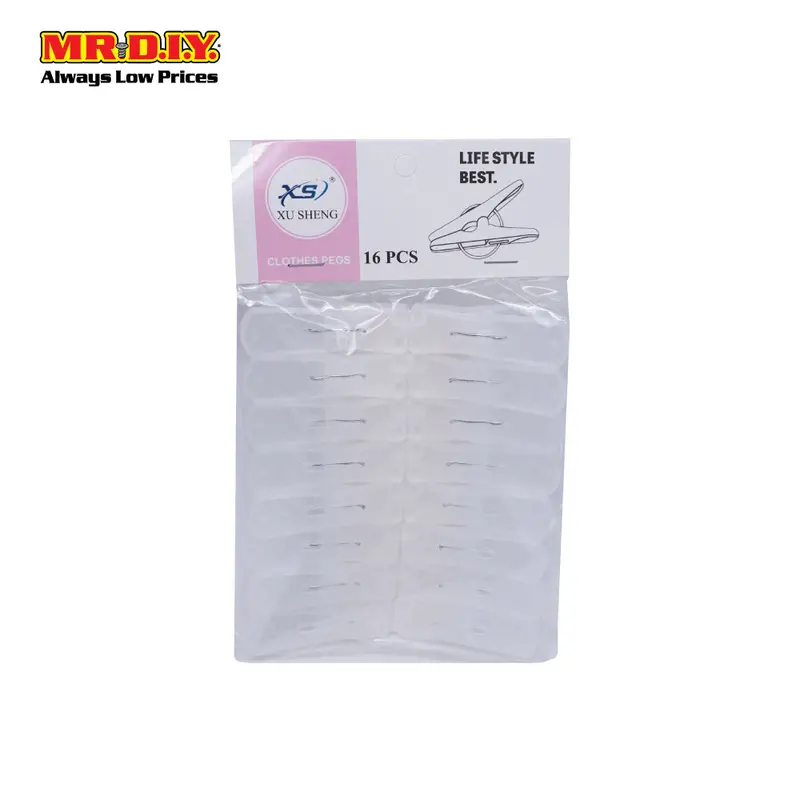Xs Clothes Peg - Translucent White (16Pcs) 1