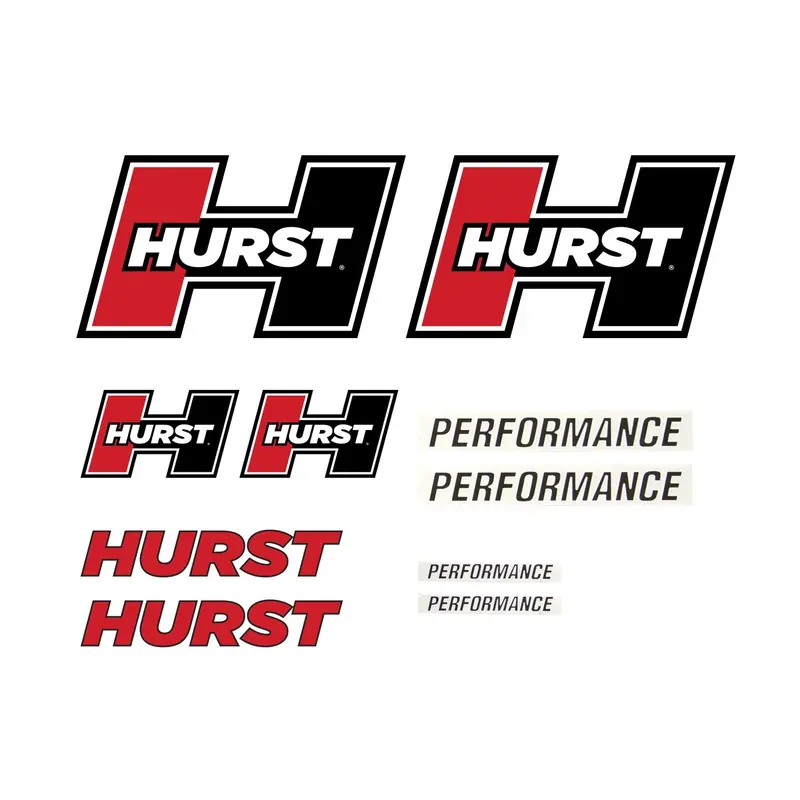 Hurst 1320000 Red Logo Decal Kit For Performance Vehicles 1