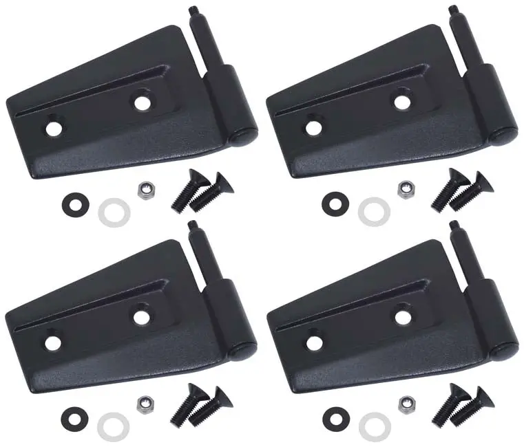 Kentrol 80575 Door Hinge Kit – Textured Black Replacement Hinges For 2007–2018 Jeep Jk Wrangler (2-Door) 1