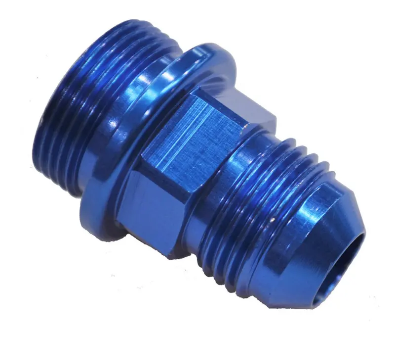 Quick Fuel Technology 19-28Qft -8An Fuel Fitting – 7/8"-20 Male Thread, Anodized Blue 1