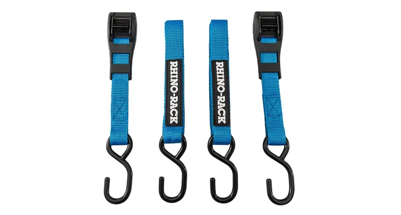 Rhino-Rack Heavy-Duty Tie-Down Strap – 9.8 Feet, Includes Two Hooked Straps 1