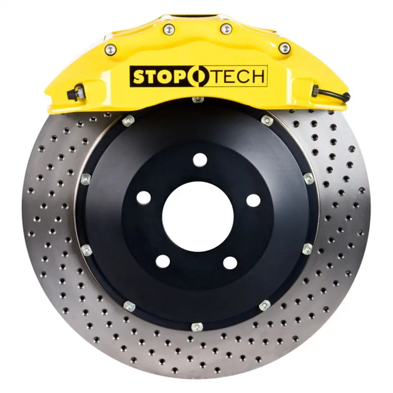 Stoptech Big Brake Kit – Front Installation With Yellow Calipers And Slotted Two-Piece Rotors, Model 83.153.6D00.82 1