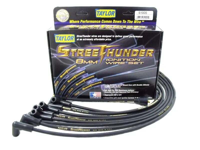 Taylor Cable Street Thunder 8Mm Ignition Wire Set – High-Performance Spark Plug Harness 1