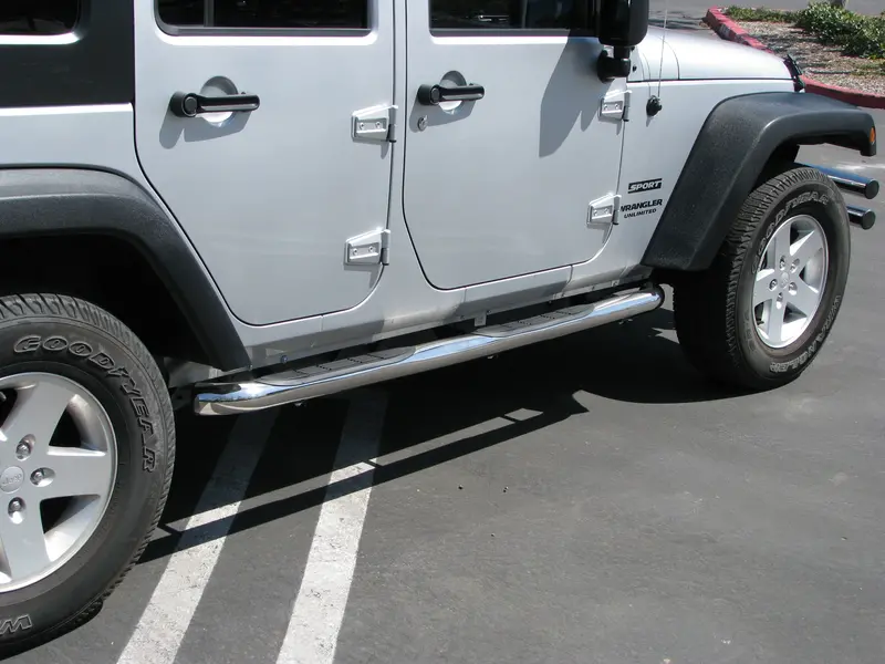 Trailfx 1160631071 3-Inch Round Bent Stainless Steel Rocker Panel Guard (No End Caps) 1